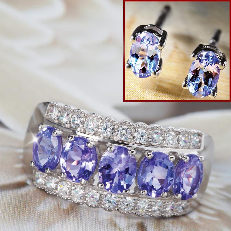 Karatu Ring & Tanzanite Stud Earrings